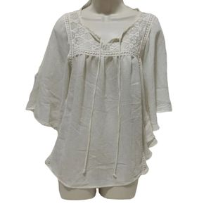 No Boundaries Cream/Ivory Boho Tunic Blouse